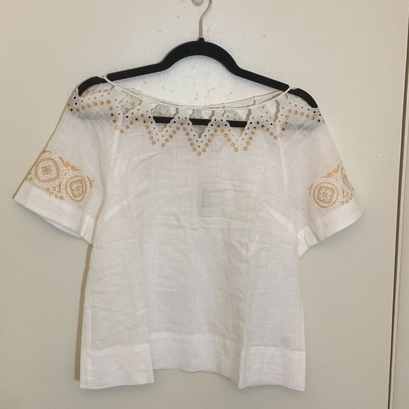 NWT Madewell Women’s Eyelet Peekaboo Top - Picture 3 of 8